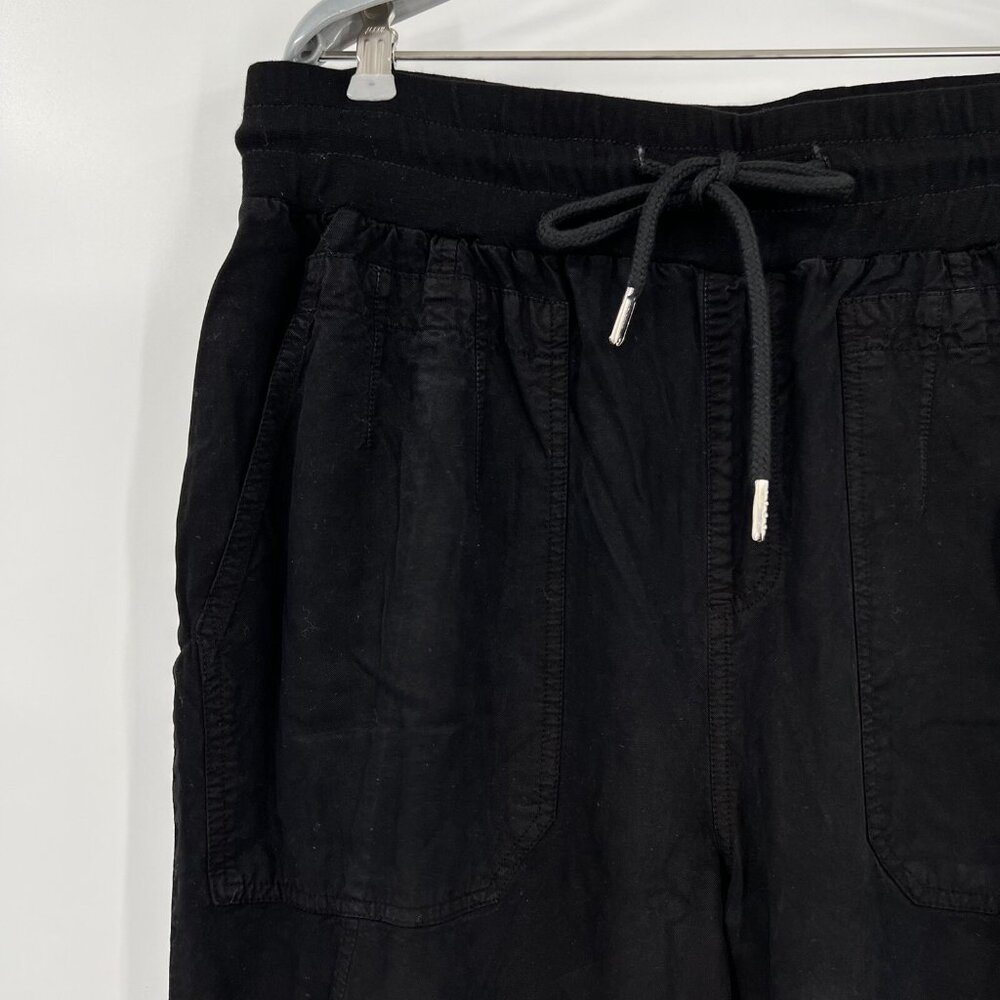 Quince Vintage Wash Tencel Utility Joggers size L Large Women's in Black - Picture 4 of 7